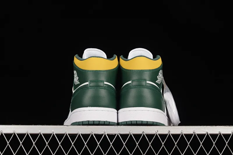 All categories Air Jordan Jordan series basketball shoes Air Jordan 1 Mid Air Jordan 1 Mid "Green Yellow" AJ1 Joe 1 white green yellow Seattle Supersonics 554724-371